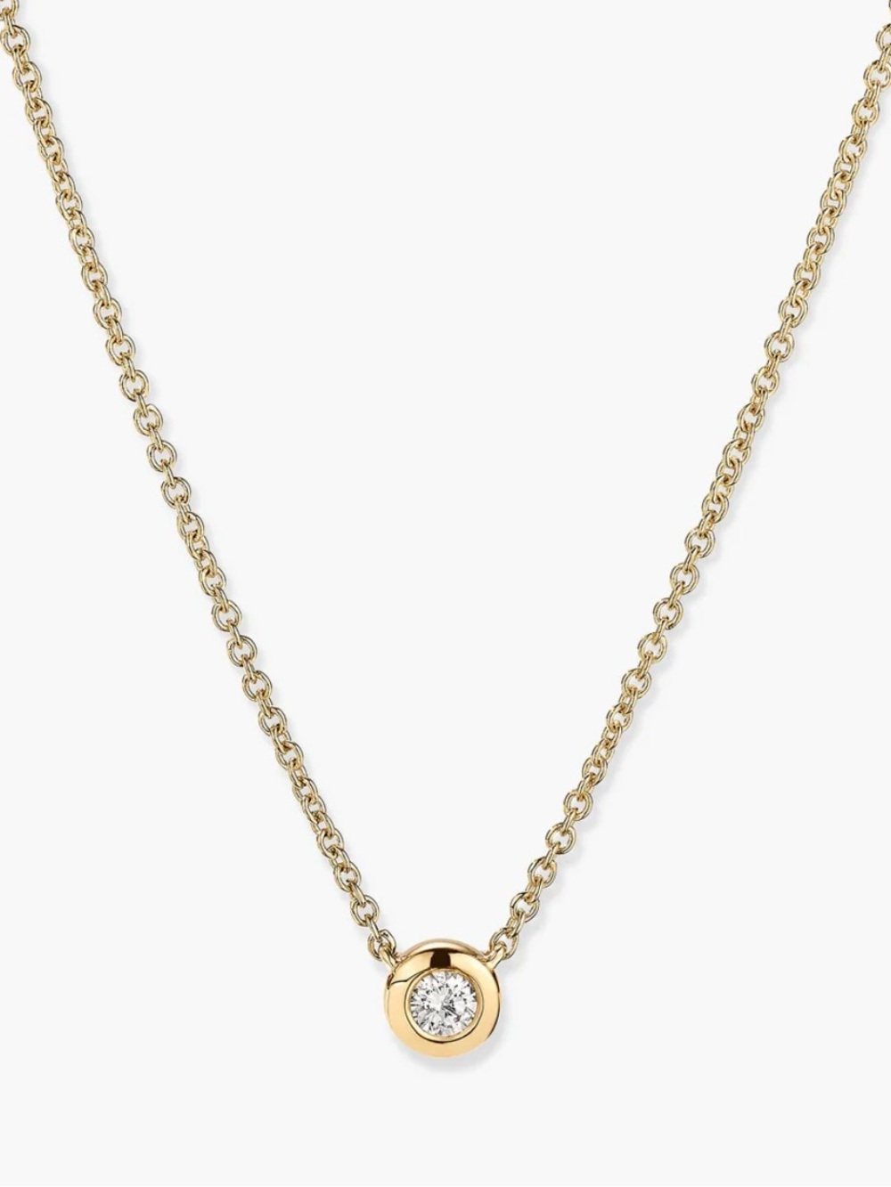 Mejuri Gold Solitaire Diamond Necklace